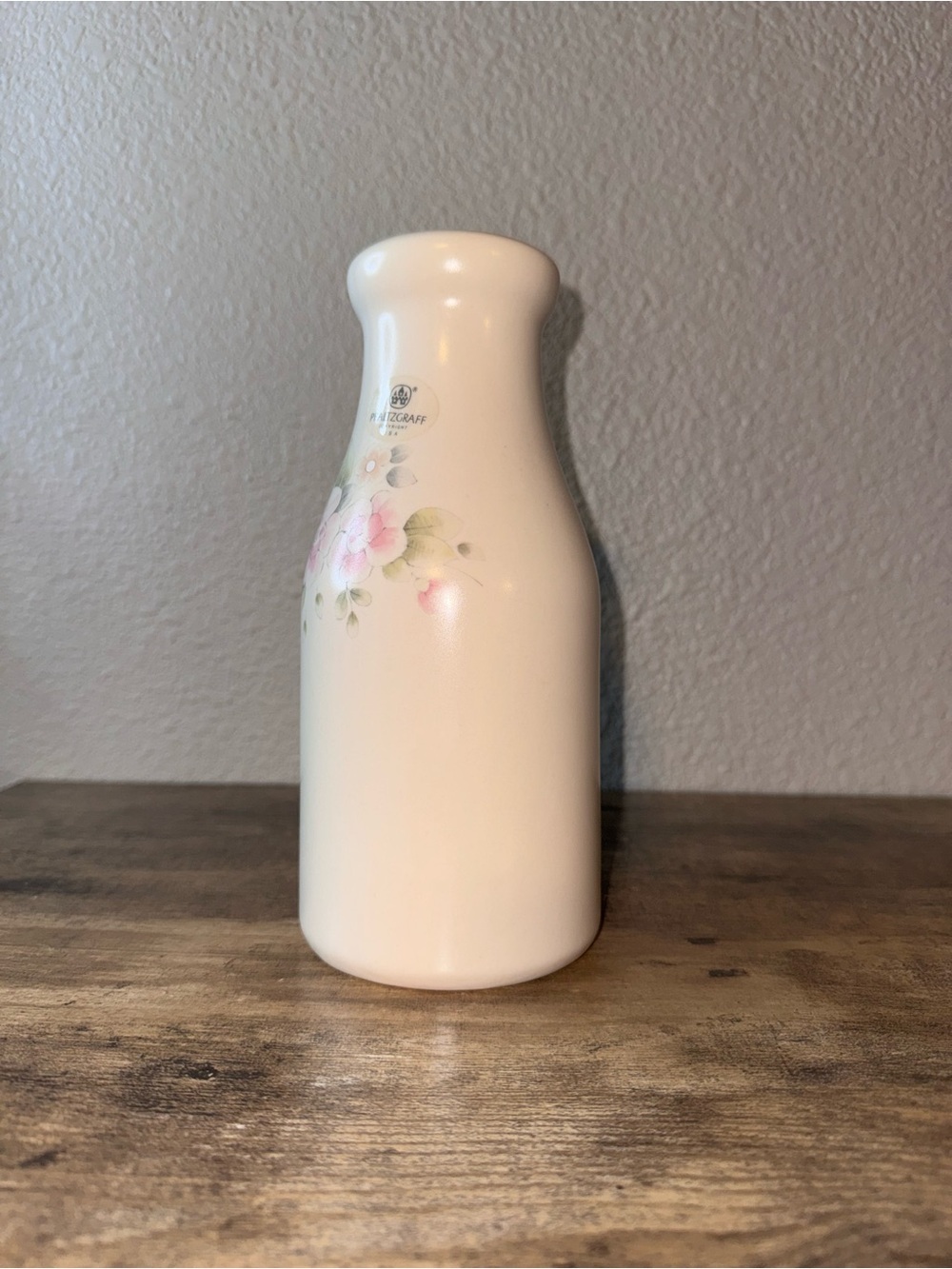 Vintage Pfaltzgraff USA Floral Milk Bottle Vase - Picture 5 of 13